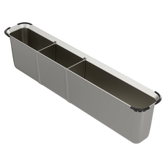 Luxe Chef™ Kitchen Sink Workstation System Stainless Steel Utensil Bin