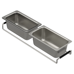 Luxe Chef™ Kitchen Sink Workstation System Stainless Steel Prep Bins with Lids