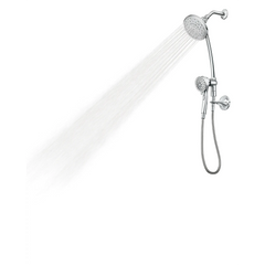 Attract Chrome six-function 3.75" diameter spray head standard with handshower