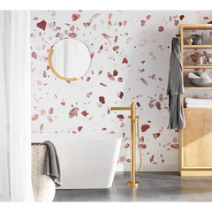 Align Chrome one-handle tub filler includes hand shower