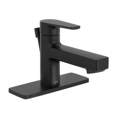 Slate Matte black one-handle low-profile bathroom faucet
