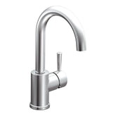 Level Chrome one-handle high arc single mount bar faucet