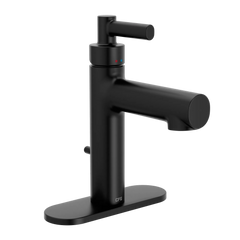 Aluma Matte black one-handle low arc bathroom faucet