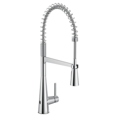 Sleek MotionSense Wave One-Handle Pre-Rinse Spring Touchless Kitchen Faucet