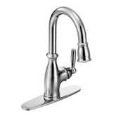 Brantford Chrome One-Handle High Arc Pulldown Bar Faucet