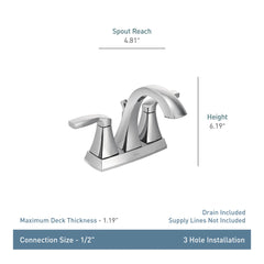 Voss Two-handle Centerset Bathroom Sink Faucet