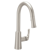 Ash Spot resist stainless one-handle high arc pulldown kitchen faucet