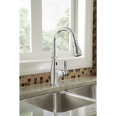 Brantford Chrome One-Handle High Arc Pulldown Kitchen Faucet