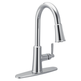 Ember Chrome one-handle high arc pulldown kitchen faucet