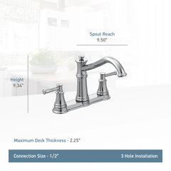 Belfield Two-Handle High Arc Kitchen Faucet