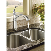 Brookshire Chrome one-handle high arc pullout kitchen faucet