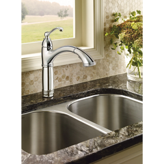Brookshire Chrome one-handle high arc pullout kitchen faucet