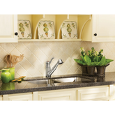 Colonnade Chrome one-handle low arc pullout kitchen faucet