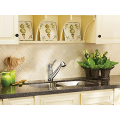Colonnade Chrome one-handle low arc pullout kitchen faucet