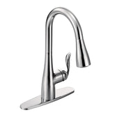 Arbor Chrome one-handle high arc pulldown kitchen faucet