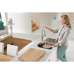Arbor Chrome One-Handle High Arc Pulldown Kitchen Faucet
