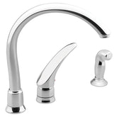 Monticello Chrome one-handle high arc kitchen faucet