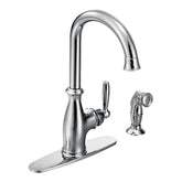 Brantford Chrome one-handle high arc kitchen faucet