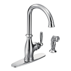 Brantford Chrome one-handle high arc kitchen faucet