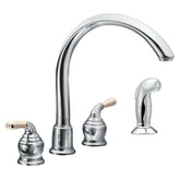 Monticello Chrome two-handle high arc kitchen faucet