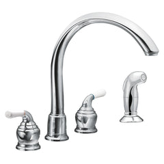 Monticello Chrome two-handle high arc kitchen faucet