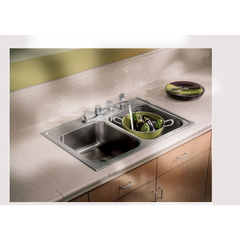 Chateau Chrome Two-Handle Low Arc Kitchen Faucet