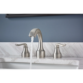 Hamden Spot Resist Brushed Nickel Two-Handle High Arc Bathroom Faucet