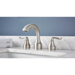 Hamden Spot Resist Brushed Nickel Two-Handle High Arc Bathroom Faucet