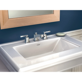 Boardwalk Two-Handle Low Arc Bathroom Faucet