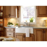 Dorsey Chrome one-handle low arc pullout kitchen faucet