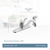 Lindley One-Handle Low Arc Kitchen Faucet