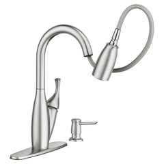 Mediterranean bronze one-handle high arc pulldown kitchen faucet