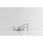 Adler Two-handle Low Arc Kitchen Faucet With Optional Knob Or Lever Handles