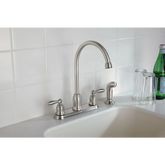 Caldwell Matte black two-handle high arc kitchen faucet