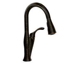 Benton Mediterranean Bronze One-Handle High Arc Pulldown Kitchen Faucet