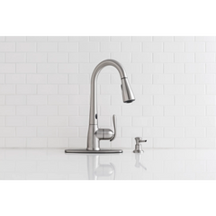 Haysfield with MotionSense Spot Resist Stainless One-Handle High Arc Pulldown Kitchen Faucet
