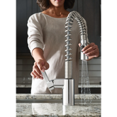 Irvine Chrome One-Handle High Arc Pulldown Kitchen Faucet