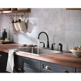 Bexley Matte black two-handle high arc kitchen faucet