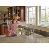 Russo Spot resist stainless one-handle high arc pulldown kitchen faucet