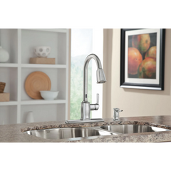 Spot resist stainless one-handle high arc pulldown kitchen faucet