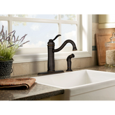 Walden Mediterranean Bronze (MB) One-Handle High Arc Kitchen Faucet
