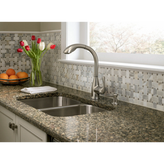 Varese Chrome one-handle high arc pullout kitchen faucet