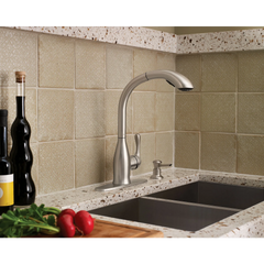 Varese Chrome one-handle high arc pullout kitchen faucet