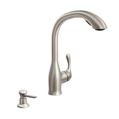 Varese Chrome one-handle high arc pullout kitchen faucet