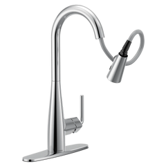 Maureen Chrome one-handle high arc pulldown kitchen faucet