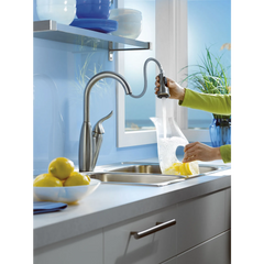 Solidad Chrome one-handle high arc pulldown kitchen faucet