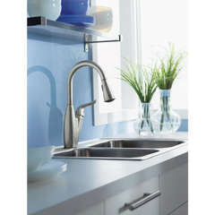 Solidad Chrome one-handle high arc pulldown kitchen faucet