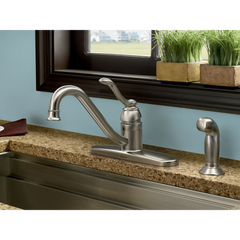 Banbury Spot resist stainless One-Handle Low Arc Kitchen Faucet