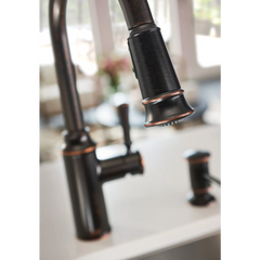 Glenshire Chrome one-handle high arc pulldown kitchen faucet