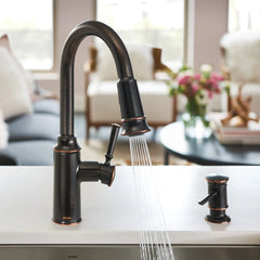 Glenshire Chrome one-handle high arc pulldown kitchen faucet